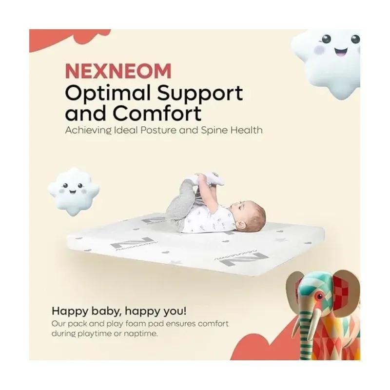 Pack and Play Mattress Memory Foam 38x26 Breathable & Skin-Friendly with Cover