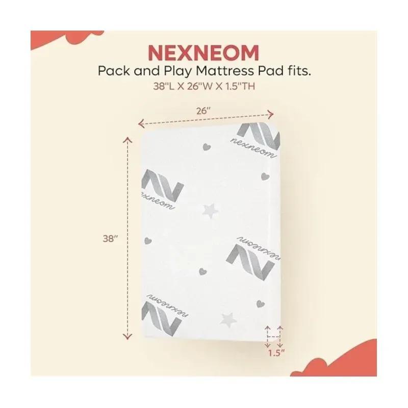Pack and Play Mattress Memory Foam 38x26 Breathable & Skin-Friendly with Cover