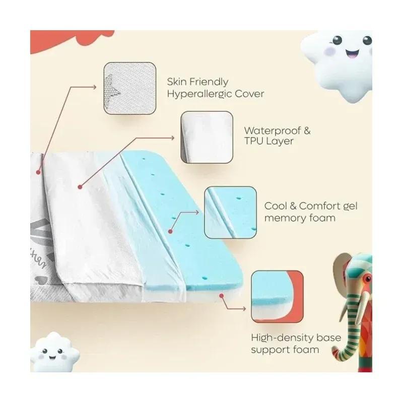 Pack and Play Mattress Memory Foam 38x26 Breathable & Skin-Friendly with Cover