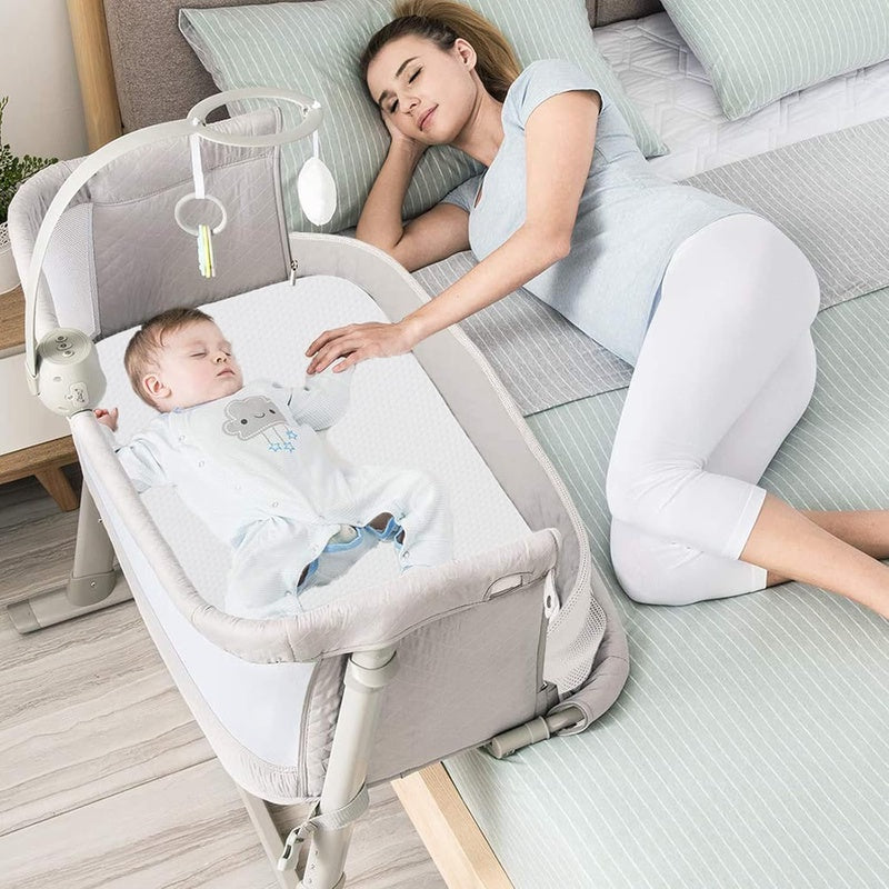 Mecc ecoh Baby Bassinet Mattress, 100% Breathable Cover, Water - Resistant Lining, Rec 33 x20 x2 Fit for Baby Delight KoolerThings ANGELBLISS YADAQE Jimglo BCOL BabyBond MMBABY Mika Micky