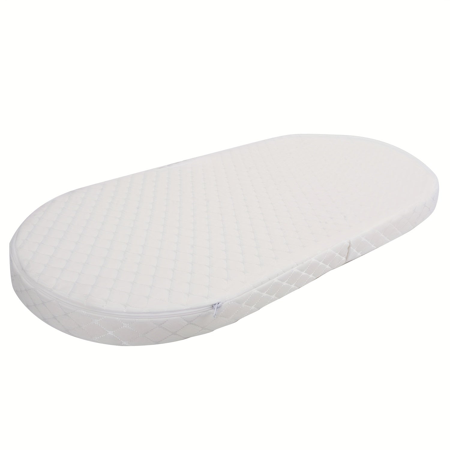 Oval-Shaped Baby Bassinet Mattress Made of Breathable, Premium Foam That Is Hypoallergenic And Non-Toxic, Featuring a Removable Waterproof Cover