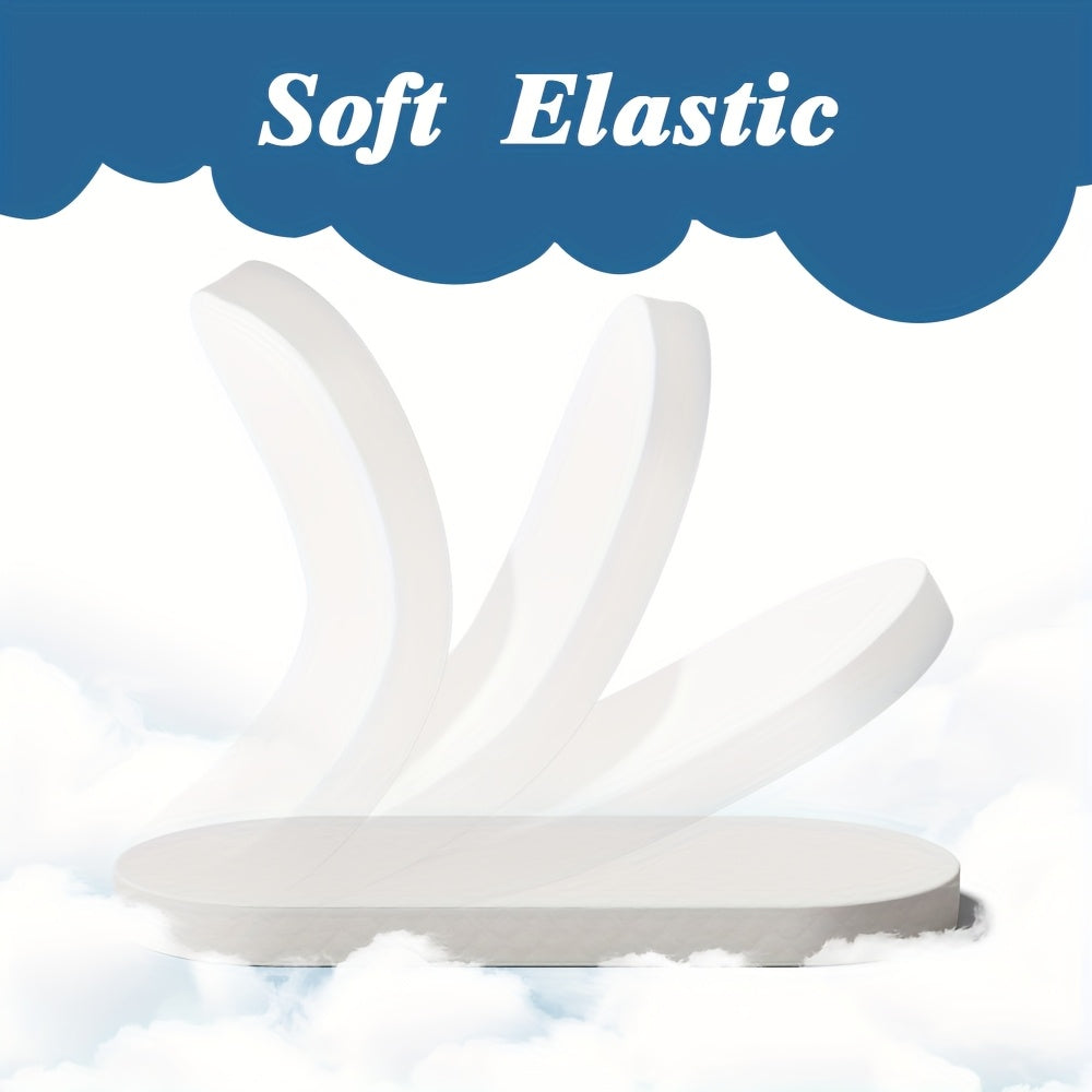Oval-Shaped Baby Bassinet Mattress Made of Breathable, Premium Foam That Is Hypoallergenic And Non-Toxic, Featuring a Removable Waterproof Cover